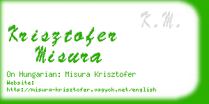 krisztofer misura business card